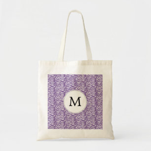 Bolsa Tote Monograma Personalizado Espelho Zebra Roxo