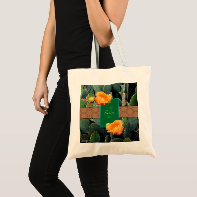 Bolsa Tote Monograma Personalizado Laranja Pera-Pera-Pera-Per (Frente (produto))