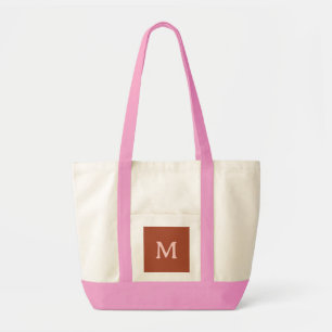 Bolsa Tote Monograma Personalizado Laranja Queimado