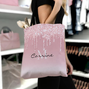 Bolsa Tote Monograma Personalizado Lente Cor-de-rosa com Lobr