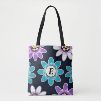 Bolsa Tote Monograma Personalizado Paixão Floral Flor