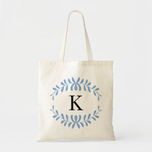 Bolsa Tote Monograma Personalizado por Verso Azul Claro