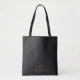 Bolsa Tote Monograma preto Dourado | Elegante minimalista mod (Frente)
