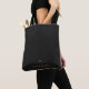 Bolsa Tote Monograma preto Dourado | Elegante minimalista mod (Close Up)