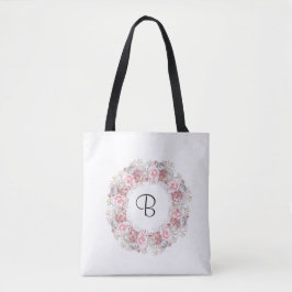 Bolsa Tote Monograma - Rosa Floral