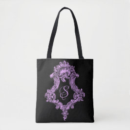 Bolsa Tote Monograma Rosa Gótico Romântico