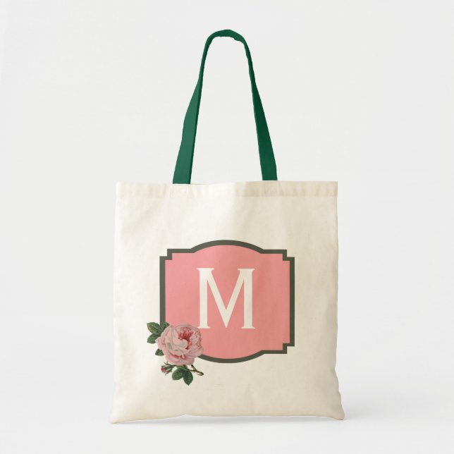 Bolsa Tote Monograma Rosa Rosa Rosa Rosa Rosa (Frente)