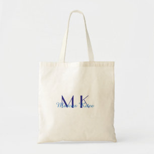 Bolsa Tote monograma simples minimalista personalizado nome a