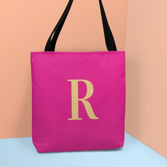 Bolsa Tote Monograma Simples Moderno (Criador carregado)