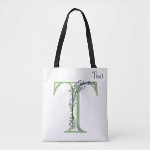 Bolsa Tote Monograma T Lavanda Eucalipto