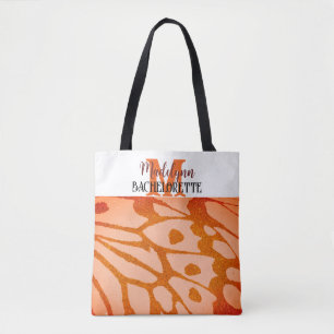 Bolsa Tote Monograma Terracotta Borboleta Wing Bridesmaid