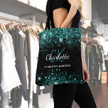 Bolsa Tote Monograma verde-branco-preto<br><div class="desc">Um fundo na moda preto colorido. Decorado com pó verde de cinza. Personalize e adicione seu primeiro nome,  iniciais do monograma e nome do cheio. O nome é escrito com um script de estilo manuscrito.</div>