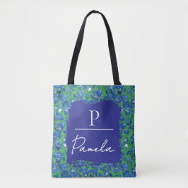 Bolsa Tote Monograma Verde Kelly Irises de Van Gogh