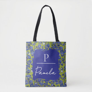Bolsa Tote Monograma Verde Maçã Íris de Van Gogh