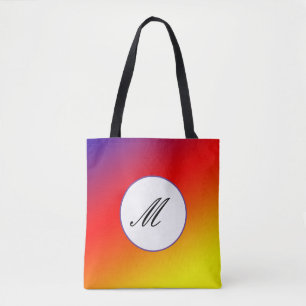 Bolsa Tote Monograma vermelho-alaranjado