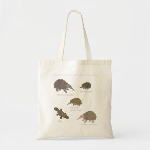 Bolsa Tote Monotremes Do Fundo Mundial Echidna Platypus Gift