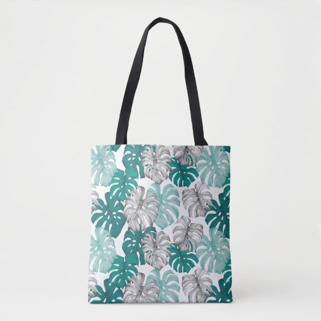 Bolsa Tote Monstera Duo Tone: Trópicos mínimos (Frente)