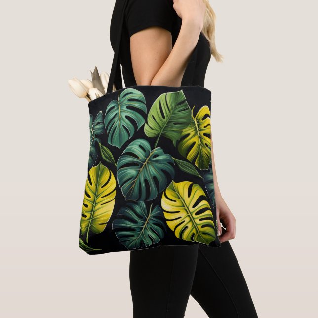 Bolsa Tote Monstera Folaves (Close Up)