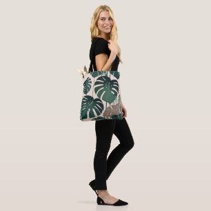 Bolsa Tote Monstera Verde Negrito Deixa A Selva Tropical