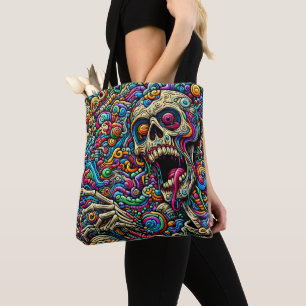 Bolsa Tote Monstro Colorido do Abstrato