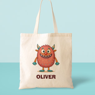 Bolsa Tote Monstro Colorido Fofo