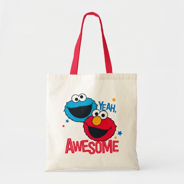 Bolsa Tote Monstro de Biscoitos e Elmo | Sim, sou incrível (Frente)