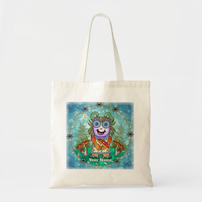 Bolsa Tote Monstro de Cogumelo (Frente)