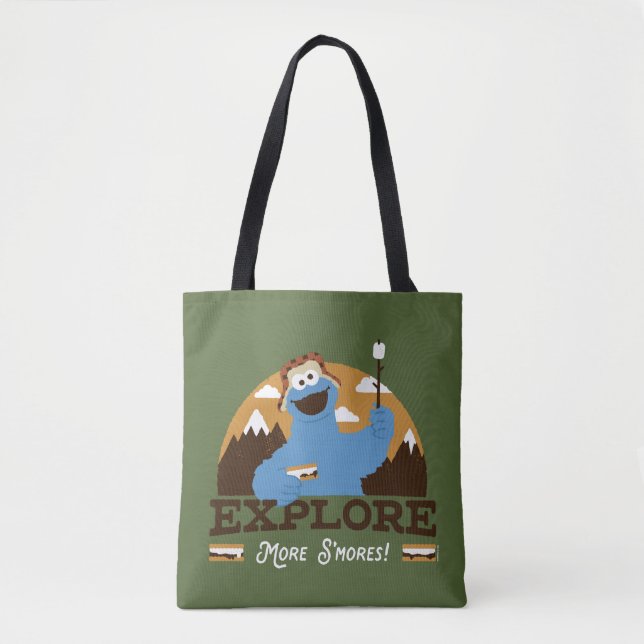 Bolsa Tote Monstro de cookies | Explorar mais núcleos (Frente)