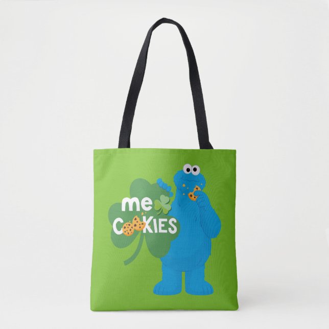 Bolsa Tote Monstro de cookies | Shamrock Love (Frente)