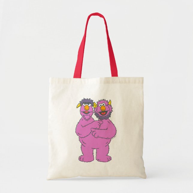 Bolsa Tote Monstro de Duas Cabeças da Rua Sésamo (Frente)
