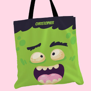 Bolsa Tote Monstro de Frankenstein Fofo Halloween Personaliza