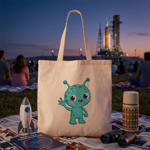 Bolsa Tote Monstro Espacial Alien de Bebê Fofo