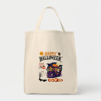 Bolsa Tote Monstro Fofa do Halloween Ônibus de Festa de Truqu