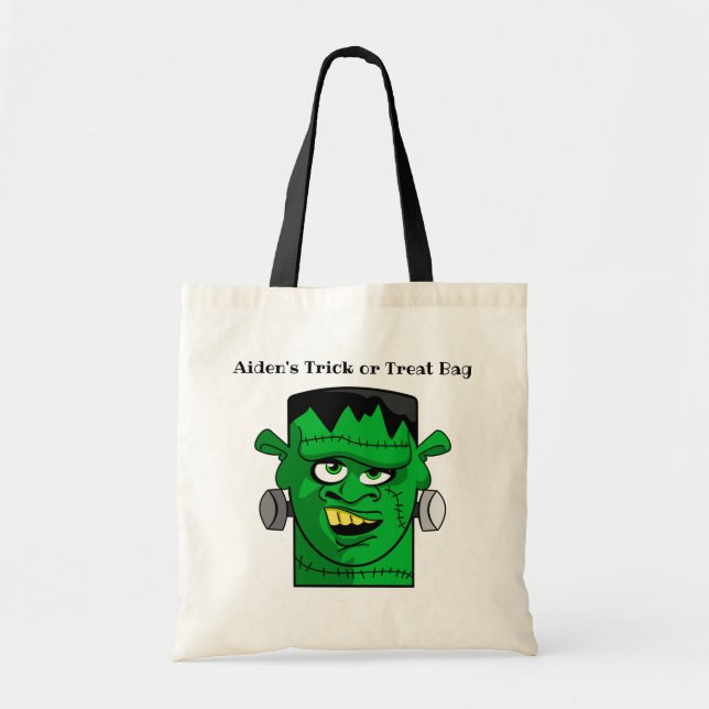 Bolsa Tote Monstro Verde Personalizado (Frente)