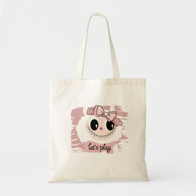 Bolsa Tote Monstro Whimsical Adorável (Frente)