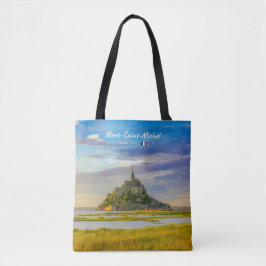 Bolsa Tote Mont-Saint-Michel, França - Abadia Medieval