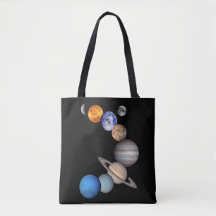 Bolsa Tote Montagem do Sistema Solar Fotos de Planetas JPL