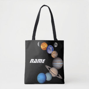 Bolsa Tote Montagem do Sistema Solar Fotos JPL - Personalizar