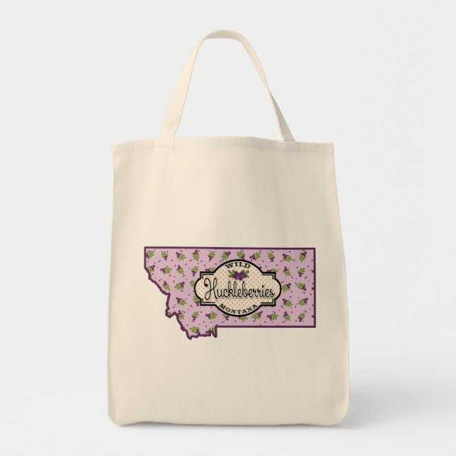 Bolsa Tote Montana Huckleberry Grocery Tote Bag (Frente)