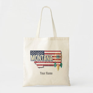 Bolsa Tote Montana United States Retro State Map Vintage EUA