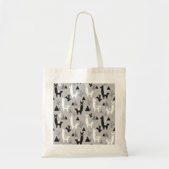 Bolsa Tote Montanhas de lama cactus, padrão perfeito. (Frente)