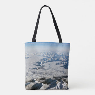 Bolsa Tote Montanhas do Tibete sob nuvens