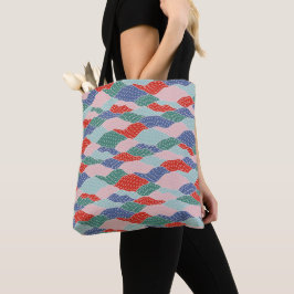 Bolsa Tote Montanhas, mosaico, colagem, desenhados à mão
