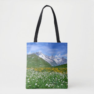 Bolsa Tote Montanhas Primavera do Vale dos Alpes suíços