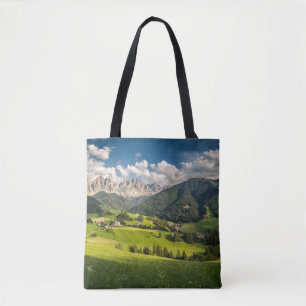 Bolsa Tote Montanhas Vale do Funes, Dolomites, Itália
