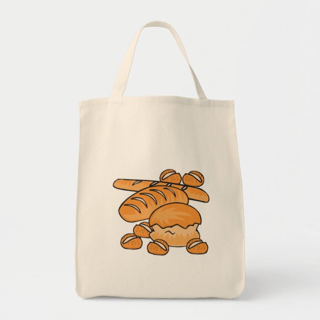 Bolsa Tote monte de pão e rolos (Frente)