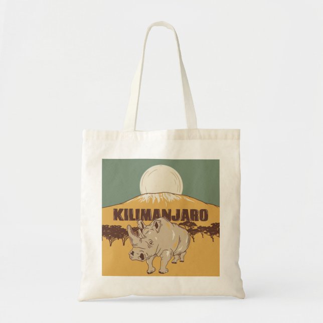 Bolsa Tote Monte Kilimanjaro Rhinocerontes (Frente)
