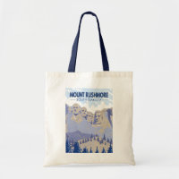 Monte Rushmore South Dakota Viagem Art Vintage