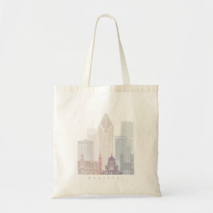BOLSA TOTE MONTREAL SKYLINE POSTER PASTEL