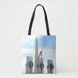 Bolsa Tote Monumento a Washington e Memorial da II Guerra Mun